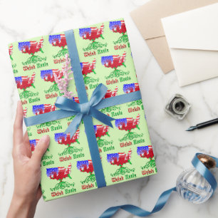Papel De Presente Raízes Galesas Americanas