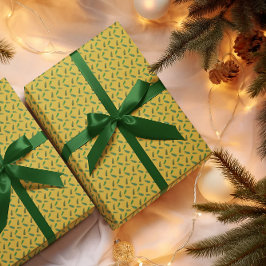 Papel De Presente Ramais de Árvores de Pinheiros do Woodland