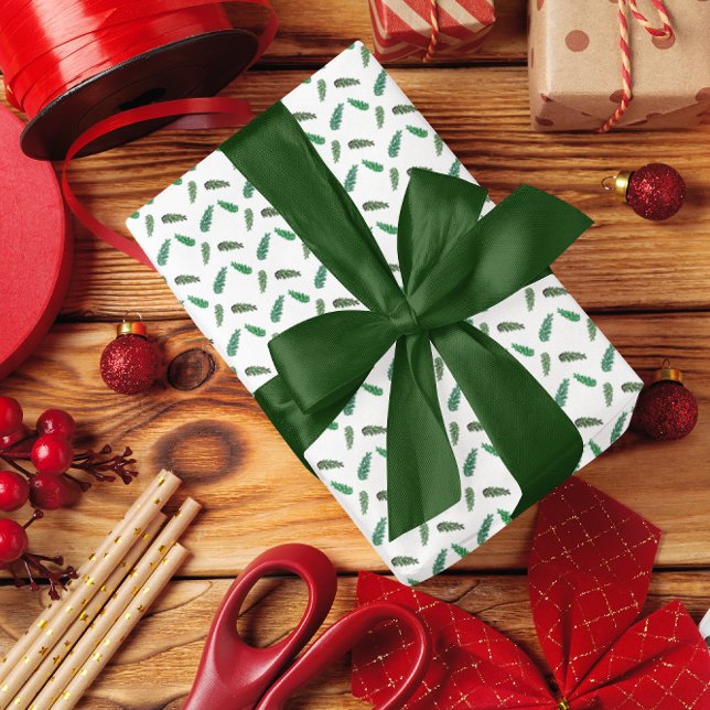 Papel De Presente Ramais de Árvores de Pinheiros do Woodland (Criador carregado)