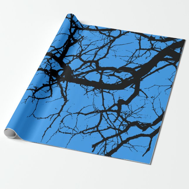 Papel De Presente Ramais escuros da árvore (Desenrolado)