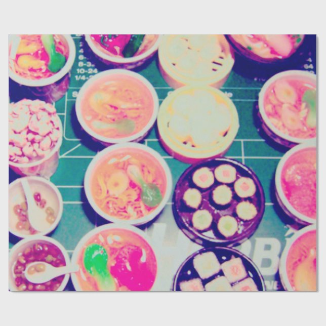 Papel De Presente ramen e sushi (Aberto)
