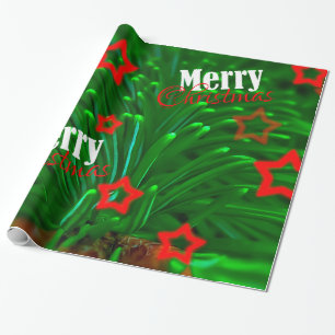 Papel De Presente Ramificação da Árvore de Natal