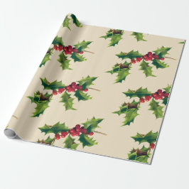 Papel De Presente Ramo bonito Vintage Holly