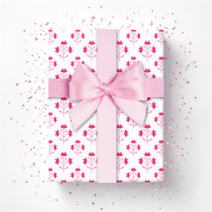 Papel De Presente Ramo de Flores Cor-de-Rosa
