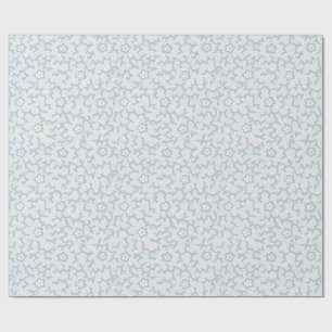 Papel De Presente Ramo Floral Coral Celadon, Impressão Costeira
