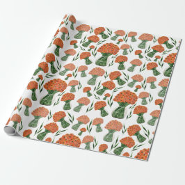 Papel De Presente Ranunculus Orange Watercolor