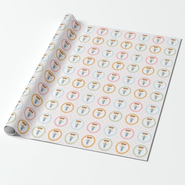 Papel De Presente Rapariga de Aniversário na Rua dos Soberanos (Desenrolado)