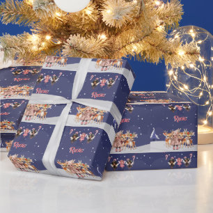 Papel De Presente Rapariga de Natal Reindeer Candy Candy Fairies