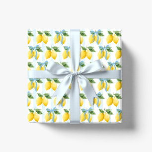 Papel De Presente Raparigas Whimsical Blue Arco Lemon Amalfi Anivers