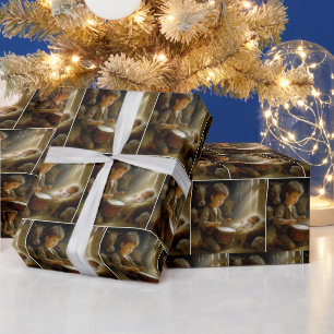 Papel De Presente Rapaz Drummer com Jesus bebê em um gerente