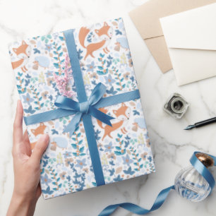 Papel De Presente Raposa da Floresta de Inverno