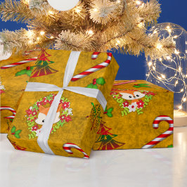 Papel De Presente Raposa de Natal giro