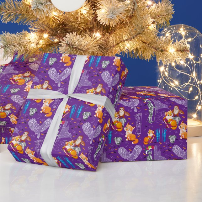 Papel De Presente raposa e coruja (Feriados)