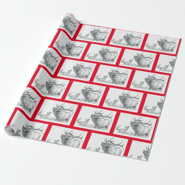 Papel De Presente Raposa e Elk (Desenrolado)
