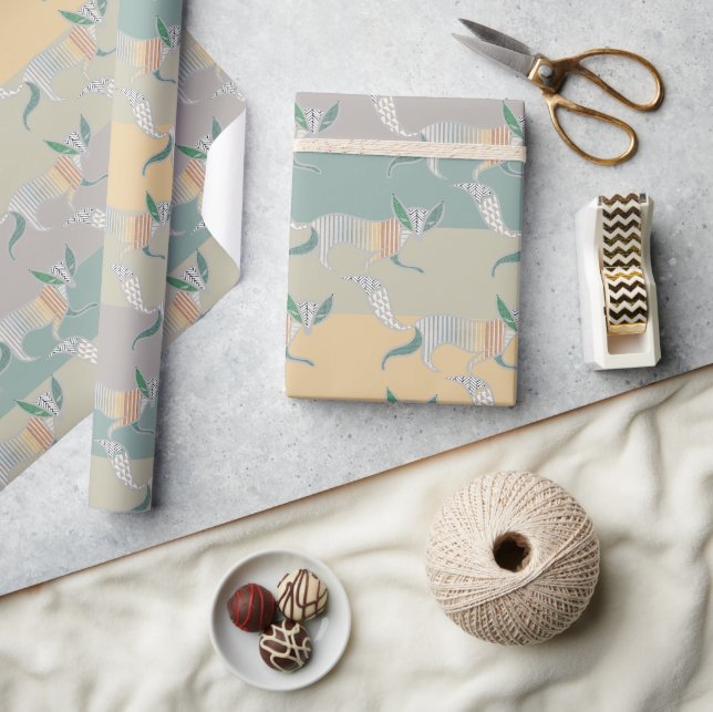 Papel De Presente Raposa Mágica de Natal de Inverno (Artesanato)