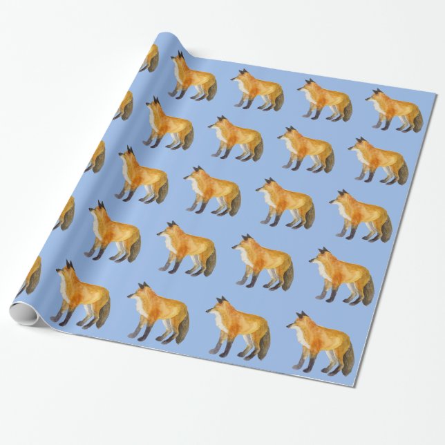 Papel De Presente Raposa Vermelha (Desenrolado)