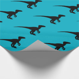 Papel De Presente Raptor do dinossauro, design de Dino