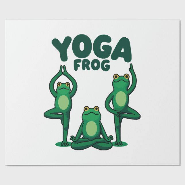 Papel De Presente Rãs de Yoga (Aberto)