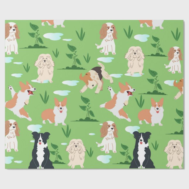 Papel De Presente Rascunhos de Cachorro (Aberto)