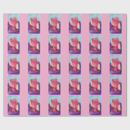 Papel De Presente Raspberry Cake