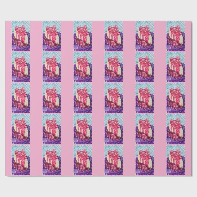 Papel De Presente Raspberry Cake (Aberto)