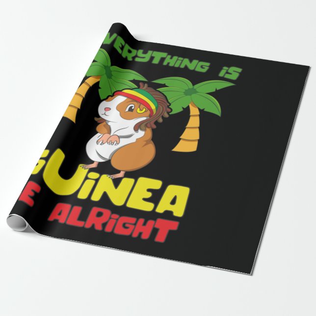 Papel De Presente Rasta Guiné Pig (Desenrolado)