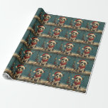 Papel De Presente Rat Terrier Dog Christmas Vintage Beach<br><div class="desc">Traga o calor dos feriados para a costa com esta charmosa design inspirada na vintagem, que apresenta um cão festivo sentado numa praia serena. Com um clássico toque de feriado de tons nostálgicos e vibrações costeiras, esta trabalho de arte captura a magia do Natal pelo mar. Perfeito para espalhar alegria...</div>