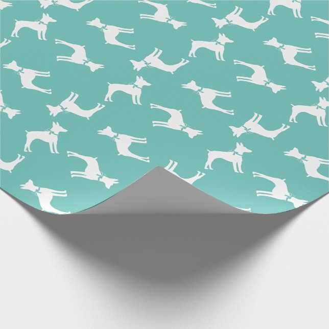 Papel De Presente Rat Terrier Puppy Dog (Ponta)