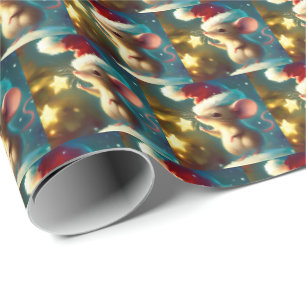 Papel De Presente Rato de Natal 1