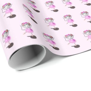 Papel De Presente Rato de Pequena Ballerina