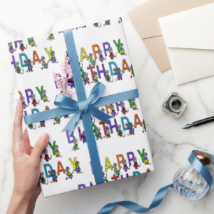 Papel De Presente Ratos de aniversário divertidos