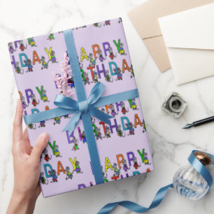 Papel De Presente Ratos de aniversário divertidos