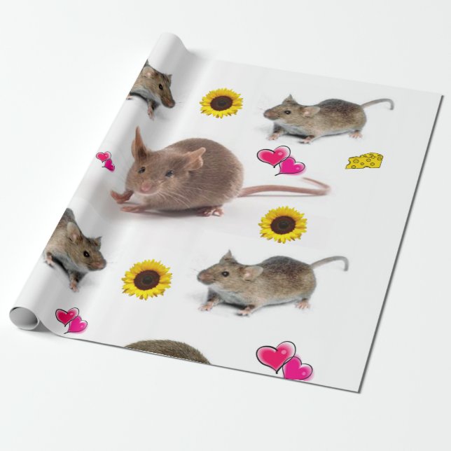 Papel De Presente Ratos de girassol Papel de enrolamento (Desenrolado)