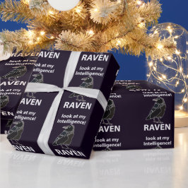 Papel De Presente Raven Olhe Minha Inteligência Raven