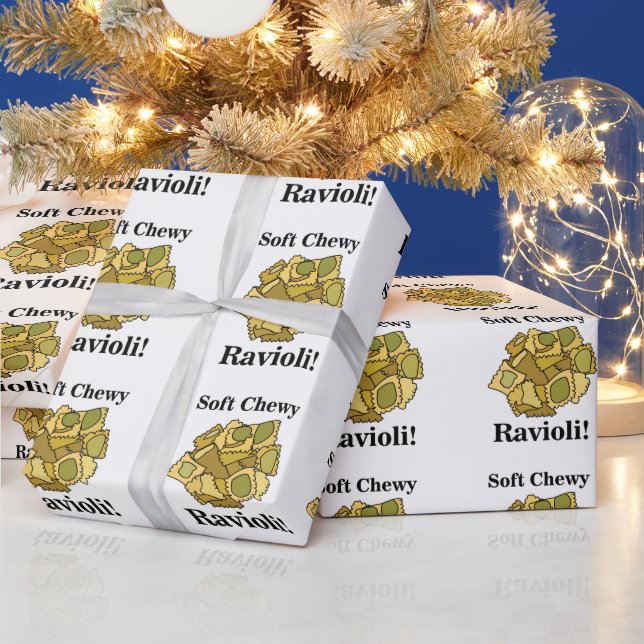 Papel De Presente Ravioli Massa Comida Italiana Aniversário (Feriados)