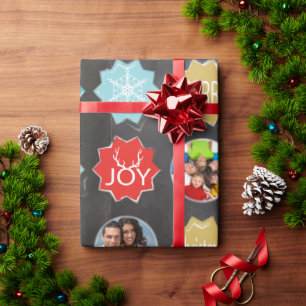 Papel De Presente Realizador de Natal da Família Chalkboard