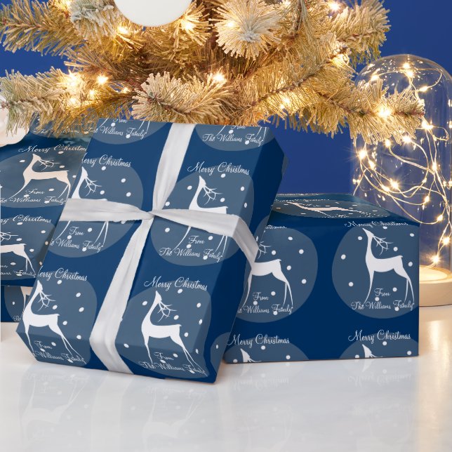 Papel De Presente Realizador no Nome Personalizado da Neve (Feriados)