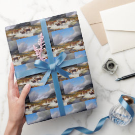 Papel De Presente Rebanho de renas nas montanhas ao norte de Røros