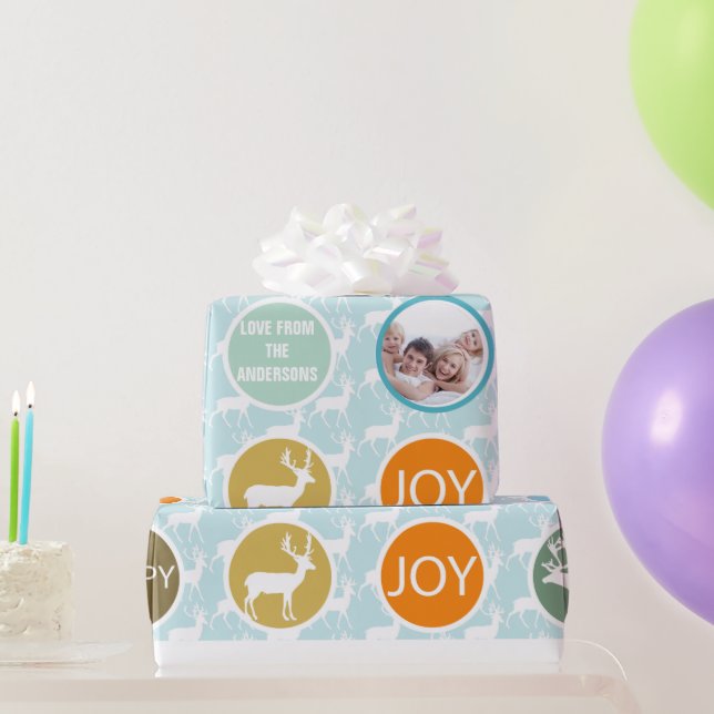 Papel De Presente Rebelde de Feliz de Natal da Família (Presentes para festas)