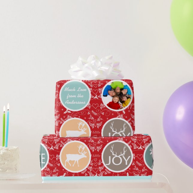 Papel De Presente Rebelde de Feliz de Natal da Família Mint (Presentes para festas)