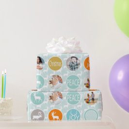 Papel De Presente Rebelde de Feliz de Natal da Família Mint