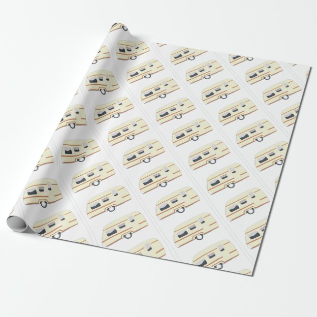 Papel De Presente Reboque de campista Van de acampamento (Desenrolado)