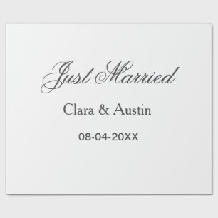Papel De Presente Recém-casados adicionar nome do casal data ano sim