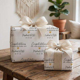 Papel De Presente Recém-casados Favor de Casamento Personalizado p