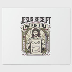 Papel De Presente Recibo de Jesus Pago Total Recibo de Jesus Pago Em