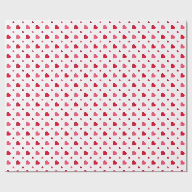 Papel De Presente Red and white Heart Valentine’s Day  (Aberto)
