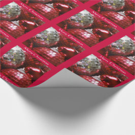 Papel De Presente Red Baubles - Folha de Natal Feliz