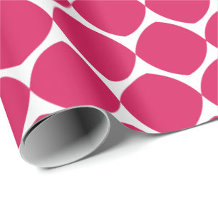 Papel De Presente Red Baubles moderno   Padrão geométrico de féri