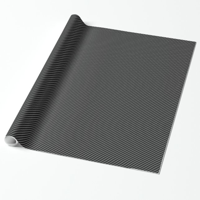 Papel De Presente Red & Black Carbon Fiber Base (Desenrolado)