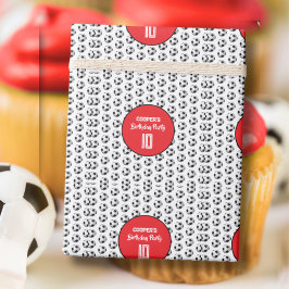 Papel De Presente Red Boy Soccer Birthday Party